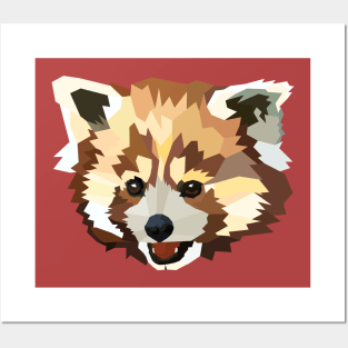 Polygon Red Panda Posters and Art